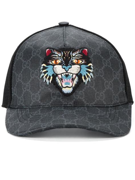 gucci cap black cat|all black Gucci cap.